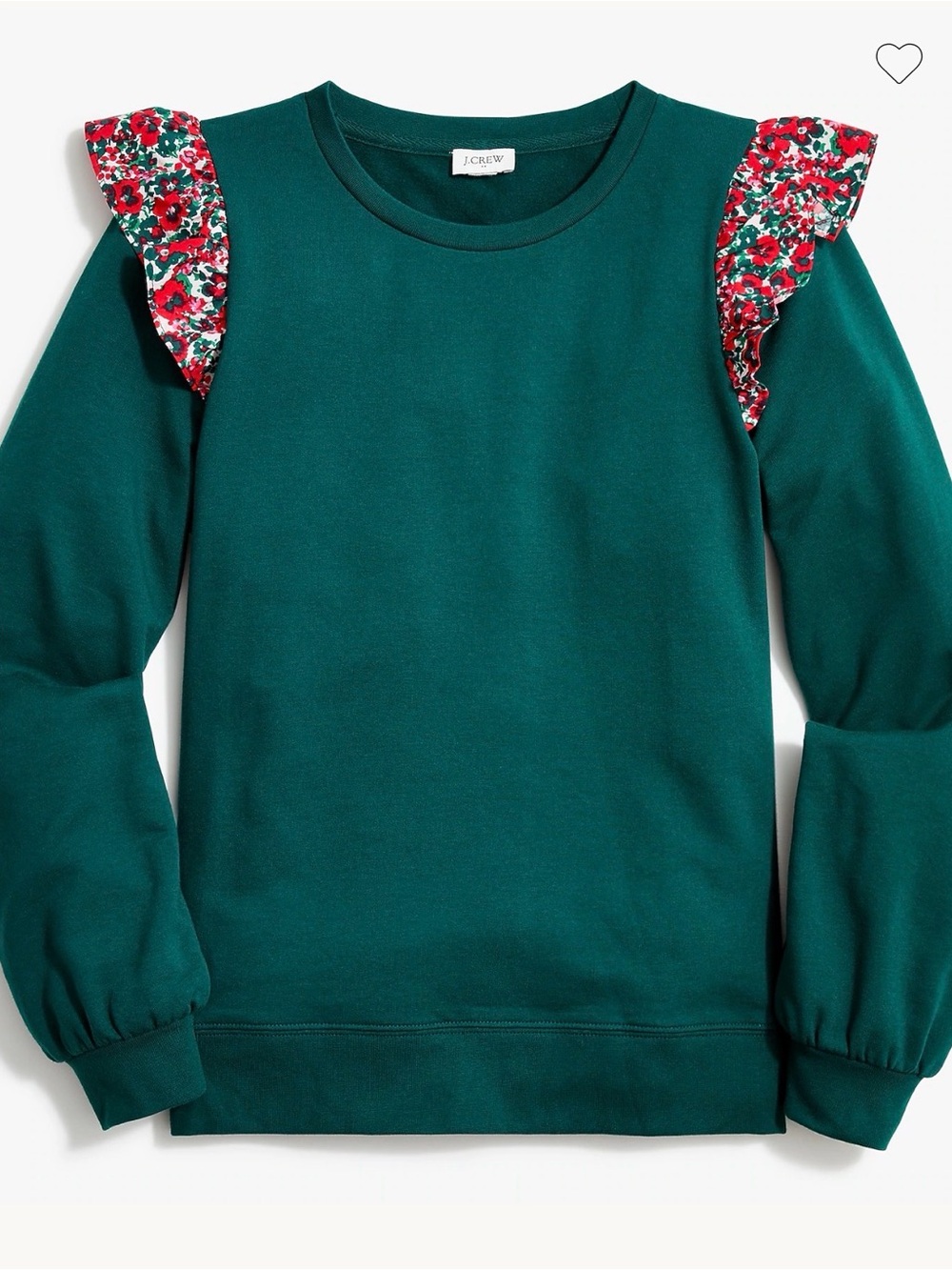 J. Crew Academic Ruffle Shoulder Sweatshirt for Women size Small